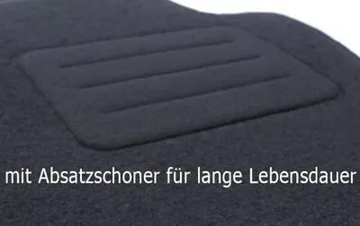 Produktbild von Fußmatten Fiat 500 / 500C / 500S / Hybrid Velours Matten Original Qualität Automatten Set 2-teilig Schwarz