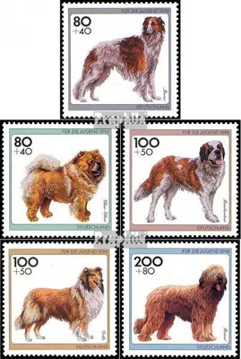Produktbild von Briefmarken BRD (BR.Deutschland) 1996 Mi 1836-1840 (kompl.Ausg.) FDC Jugend: Hunderassen