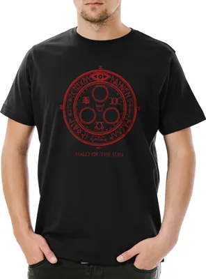 Produktbild von Urban Backwoods Halo Of The Sun Logo, Herren T-Shirt, Farbe: Schwarz, Größe: 3XL