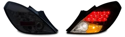 Produktbild von Original JOM LED Rückleuchten Schwarz Smoke SET für Opel Corsa D 3-Türer 2006-