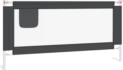 Produktbild von vidaXL Kleinkind-Bettschutzgitter Dunkelgrau 180x25 cm Stoff