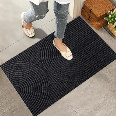 Immagine prodotto di Tappetino antiscivolo, ideale per raccogliere lo sporco, dimensioni 43x76 cm, colore grigio scuro, impermeabile