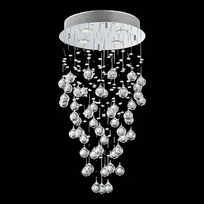 Obrázok produktu pre NORR 4xGU10/50W, STAL/CLEAR D: 400, Š: 400, V: 750, zásuvka GU10, stmievateľná