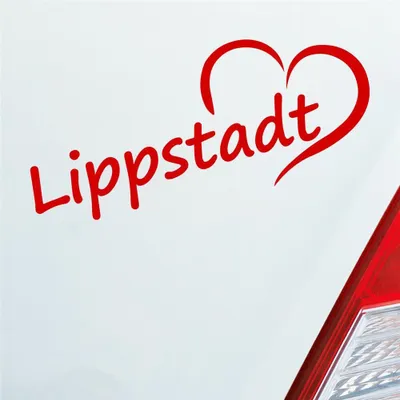 Produktbild von Auto Aufkleber Lippstadt LP Soest Herz Stadt City Liebe 19x8 cm Rot Sticker Heckscheibenaufkleber