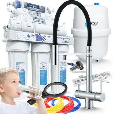 Obrázek produktu pro Filtrační systém na vodu Ari RO7 reverzní osmóza pod dřez 7 stupňů, mineralizace, jonizace, 75 GPD, chromová baterie