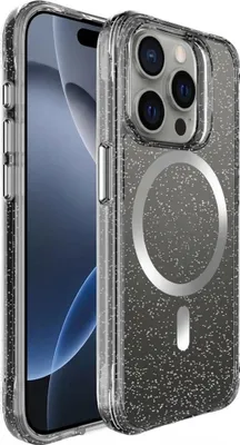 Zdjęcie produktu dla imoshion Clear Glitter Backcover z MagSafe dla Apple iPhone 15 Pro - Srebrny