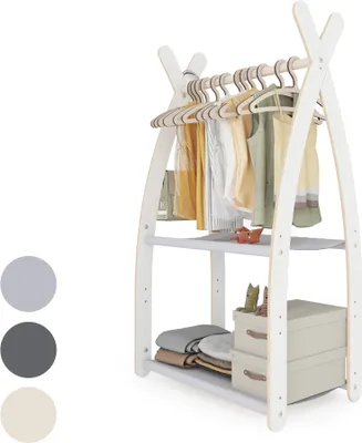 Produktbild von Kleiderstange Baby Kinderzimmer Kinderkleiderstange Beige Baby Garderobe 100% ECO