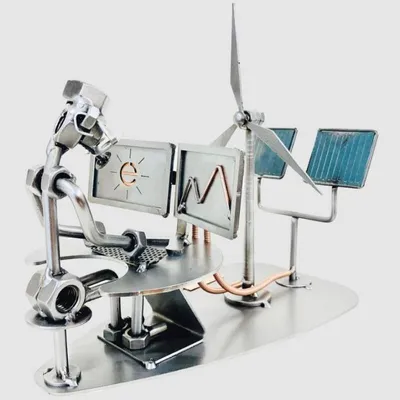 Produktbild von Hinz und Kunst Figur Energie-Ingenieur Metallskulptur Unikat