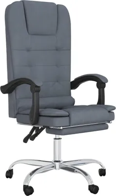 Produktbild von vidaXL Bürostuhl mit Massagefunktion Dunkelgrau Samt