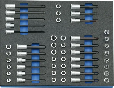 Produktbild von GEDORE 2005 CT2-TX 30 Steckschlüssel-Satz 3/8" in Check-Tool-Modul, 52-teilig, 2016508