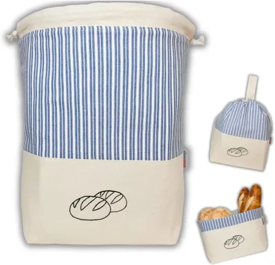 Imagen del producto de Bolsa para paños de cocina, 3 en 1, de algodón, 32 x 35 cm, ideal para la cocina