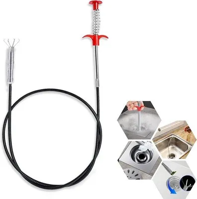 Imagen del producto de Herramienta flexible y resistente para destapar desagües de 160 cm - Removedor de cabello