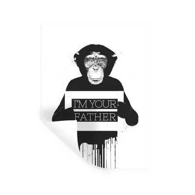 Produktbild von MuchoWow® Wandtattoo Wandsticker Wandaufkleber Ich bin dein Vater - Affe - Zitat - Tiere 30x40 cm Selbstklebend und Repositionierbar - Sticker - Dekorfolie