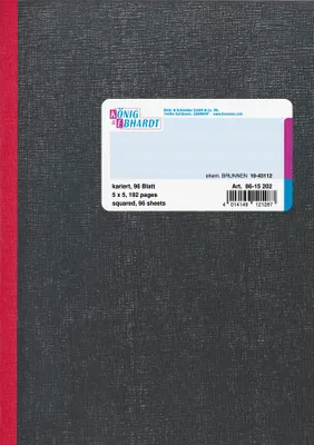 Produktbild von König & Ebhardt Kladde 8615202 DIN A5 kariert 96Blatt