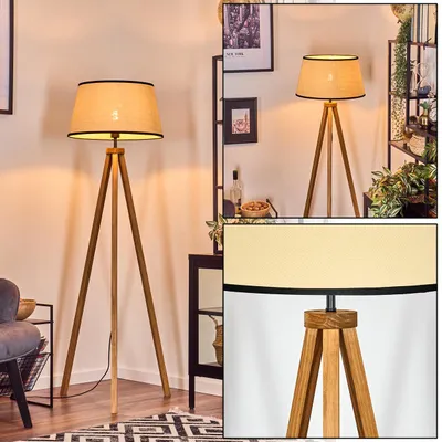 Produktbild von Tamarispa Stehlampe aus Holz/Papiergeflecht in Naturfarben/Beige
