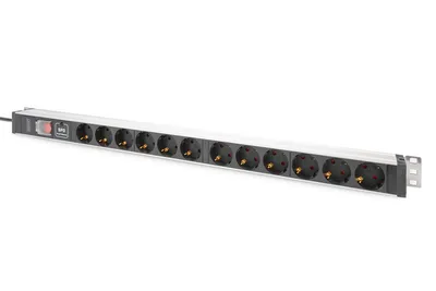 Immagine prodotto di DIGITUS PDU 1HE   12xSchuko 16A Ausgänge 230V/16A schwarz