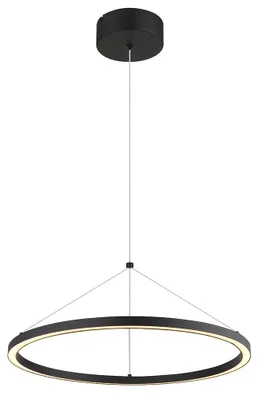 Produktbild von LED Hängeleuchte, Metall schwarz, dimmbar, H 120 cm