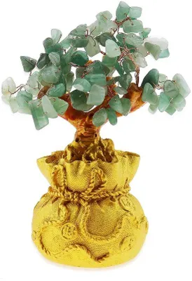 Produktbild von Glücksbringer-Baum – Feng Shui Dekoration – Geldbaum-Skulptur – Kristall/Harz – 18x8 cm – Handgefertigtes Ornament – Glücksbaum