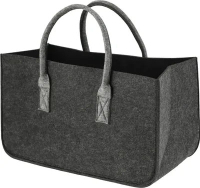Produktbild von Filztasche Anthrazit Kaminholztasche Henkeltasche  Tragetasche Filz