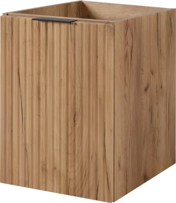 Image de Armoire de salle de bain, chêne Craft + poignée noire, 40 x 57 x 46 cm