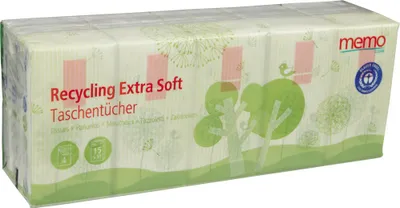 Immagine prodotto di Riciclaggio Extra Soft - Fazzoletti a 4 veli 15x10pz