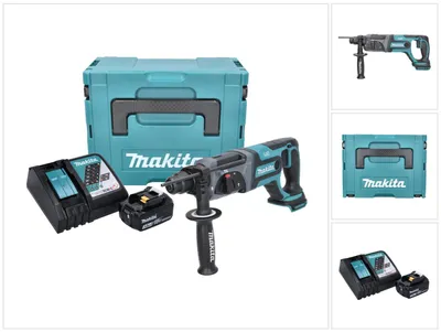 Obrázok produktu pre Akumulátorové vŕtacie kladivo Makita DHR 241 RF1J 18 V 2,0 J SDS plus + 1x akumulátor 3,0 Ah + nabíjačka + Makpac