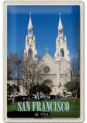 Produktbild von Blechschild Reise 20x30cm San Francisco Saints Peter and Paul Church