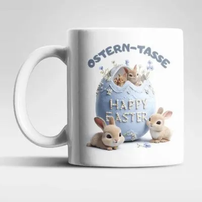 Produktbild von Anti Stress Ostern Hase Kaffeetasse Teetasse Tasse Geschenkidee