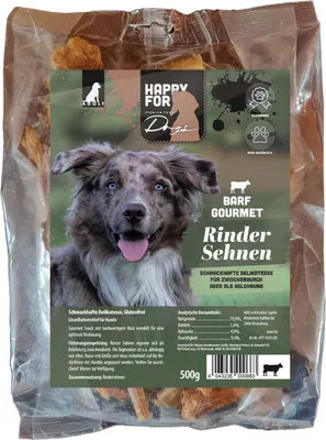 Produktbild von HAPPY FOR Dogs Natur Gourmet Rindersehnen 500g