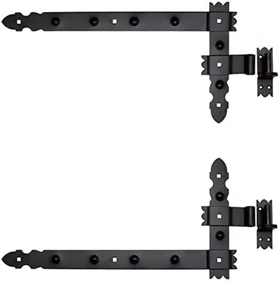 Productafbeelding van Hoekbanden Set - Deurbanden Scharnieren - Deur Verstevigen - Gepoedercoat Staal - 600 x 300 mm - Zwart