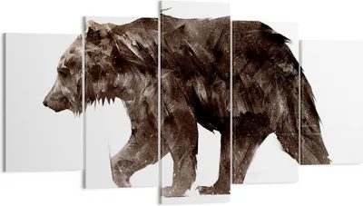 Produktbild von Bild auf Leinwand - Leinwandbild - Tier Abstraktion - 160x85cm - Wand Bild - Wanddeko - Wandbilder - Leinwanddruck - Bilder - Kunstdruck - Wanddekoration - Leinwand bilder - Wandkunst - EA160x85-3975