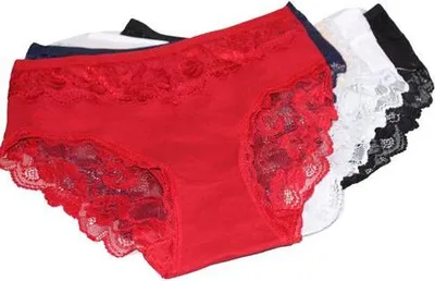 Produktbild von 4 Set Damenslip Unterhose Slips Hotpants Unterwäsche Baumwolle Spitze SP3 XXL