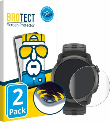 Produktbild von 2x BROTECT Fullscreen Schutzfolie für Coros Apex 4 (42 mm) Displayschutz Folie Fullcover Klar Transparent