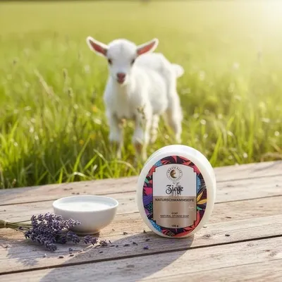 Produktbild von Naturschwamm Ziegenmilch Seife