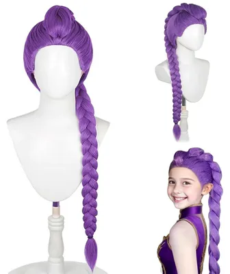 Productafbeelding van Lange Paarse Cosplay Peruk voor Kinderen
