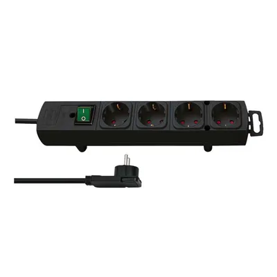 Produktbild von brennenstuhl Comfort-Line Plus 4-fach Steckdosenleiste mit Schalter 2,0 m schwarz