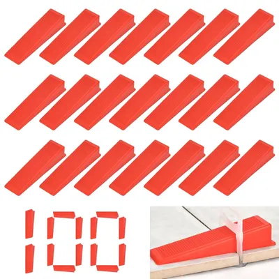 Productafbeelding van Tegelwiggen tegelnivelleerwiggen - 71 x 16 x 20 mm - Rood - 100 stuks