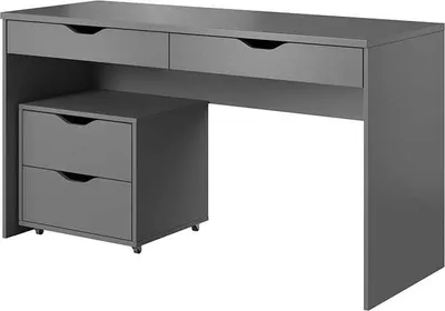 Produktbild von Schreibtisch mit Rollcontainer MATI (Graphitgrau)
