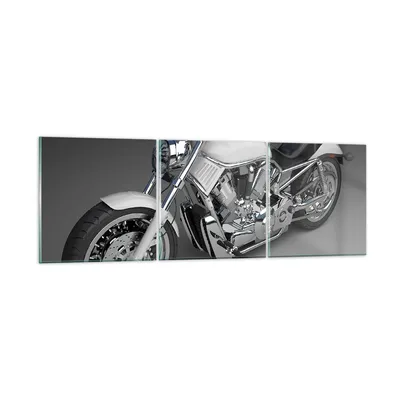 Produktbild von Bilder auf glas - Motorrad Geschwindigkeit Motor - 120x40cm - Glasbilder - Wandbilder - Kunstdruck - zum Aufhängen bereit - Wanddekoration aus Glas - Glas Bilder - Wandbild auf Glas - GCA120x40-0516