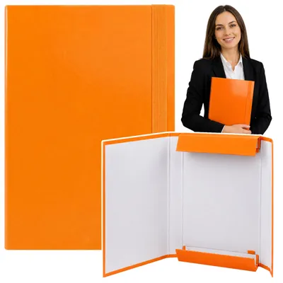 Immagine prodotto di Cartella Per Documenti Con Elastico Rigido Office Arancione A4/4,5 Cm