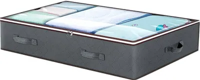 Produktbild von Unterbett Aufbewahrungsbox 3 Set Unterbettkommode Aufbewahrungstasche Unterbettbox Organizer mit Reißverschluss und Griff Faltbare Aufbewahrung für Kissen Kleidung Decken Bettdecken