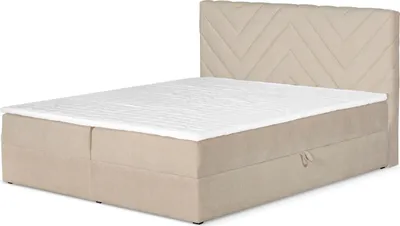 Produktbild von Lucio Boxspringbett 140 x 200 mit Bettkästen und Stauraum H3 Matratze Hellbeige