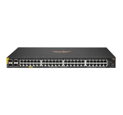 Produktbild von Hewlett Packard Enterprise Aruba 6000 48G Class4 PoE 4SFP 370W Managed L3 Gigabit Ethernet (10/100/1000) Ethernet-Anschluss, unterstützt die Stromversorgung über diesen Anschluss (PoE) 1U