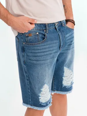 Obrázek produktu pro Ombre Clothing Pánské džínové kraťasy Papapetrou modrá XL