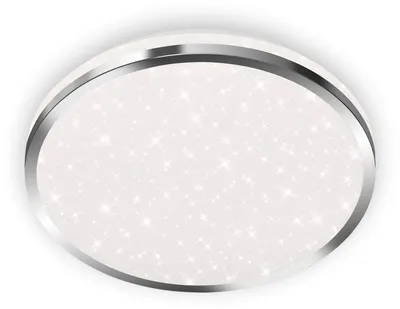 Productafbeelding van LED-plafondlamp - Chroomkleurig - Wit - Kunststof - Ø 28 cm - Sterrenhemel