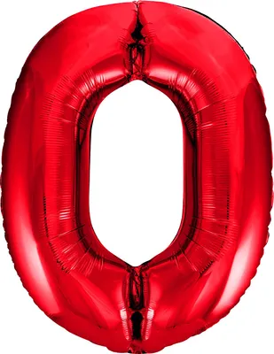 Produktbild von GoDan Luftballon Zahl 0 Rot, in XXL-Größe – 85 cm, Folienballon mit einem selbstschließenden Ventil, Zimmer- und Raumdekoration beim Geburtstag, Jubiläum, Jahrestag, Hochzeitstag oder Firmenevent