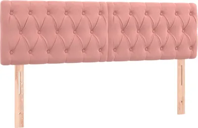 Obrázok produktu pre vidaXL Čelo postele ružové 144x7x78/88 cm zamatové