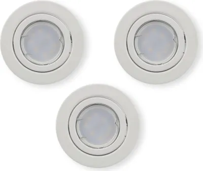 Obrázok produktu pre Sada vstavaného osvetlenia V-TAC LED VT 3333 (8881), GU10, EEK:F, 5W, 400lm, 3000K, biela, 3 kusy