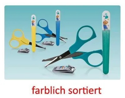 Productafbeelding van Babynagelverzorgingsset, bestaande uit schaar, nagelknipper en vijl, 1 set (kleur wordt willekeurig toegewezen)