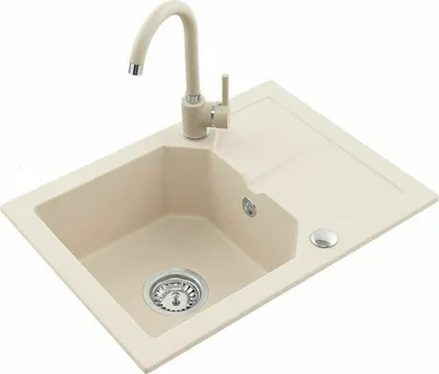 Obrázek produktu pro Bergström granitový kuchyňský dřez Dřez pro vestavbu 600x435mm výběr barvy, barva:písková